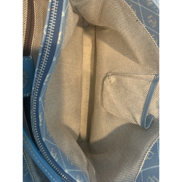 Dooney & Bourke Signature LARGE Blue And White East West Tote Shoulder Bag Purse - Picture 4 of 6